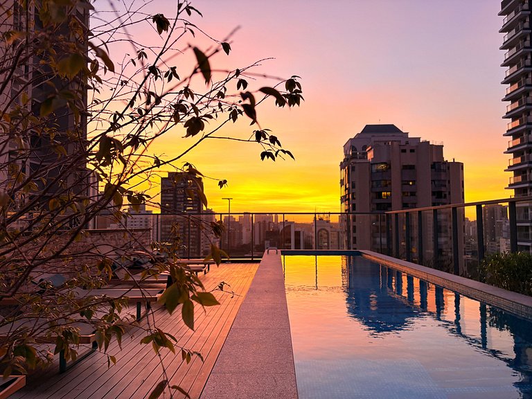 Studio Aeroporto | Piscina no Rooftop | Academia