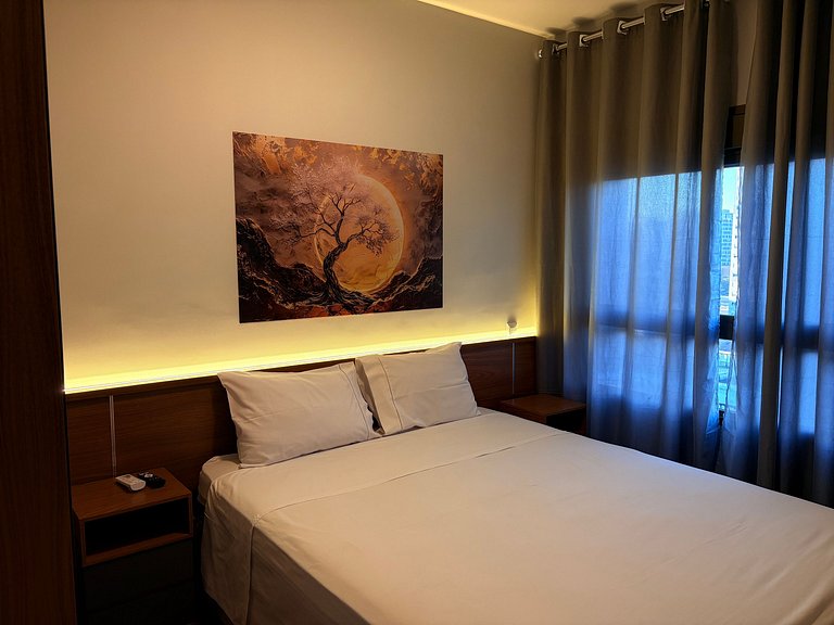 Apê de 1 dormitório | Piscina e Academia- B1005