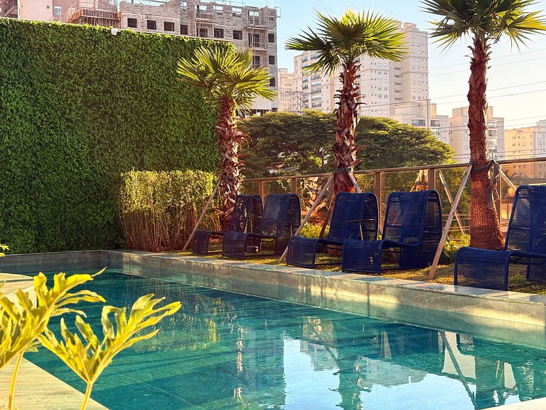 Apê de 1 dormitório | Piscina e Academia- B310