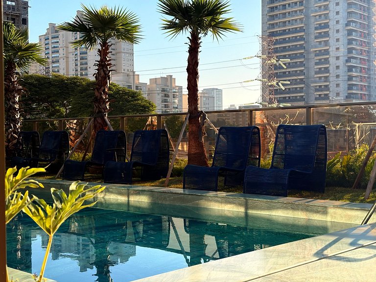 Apê de 1 dormitório | Piscina e Academia- B310