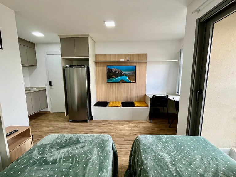 Studio no Campo Belo - 2 camas solteiro | Quad710