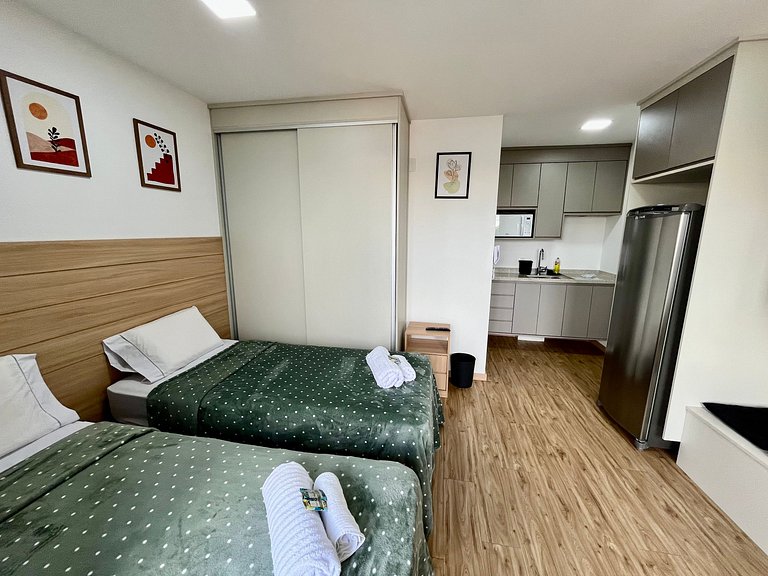 Studio no Campo Belo - 2 camas solteiro | Quad710