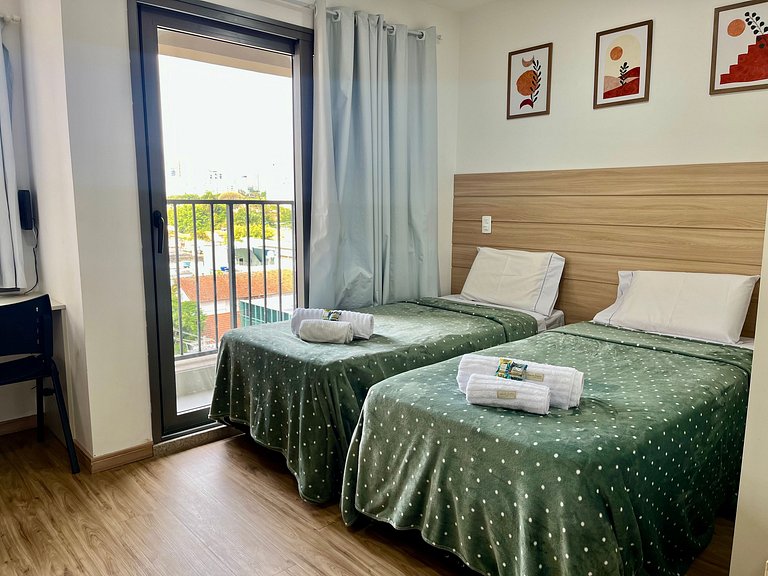 Studio no Campo Belo - 2 camas solteiro | Quad710