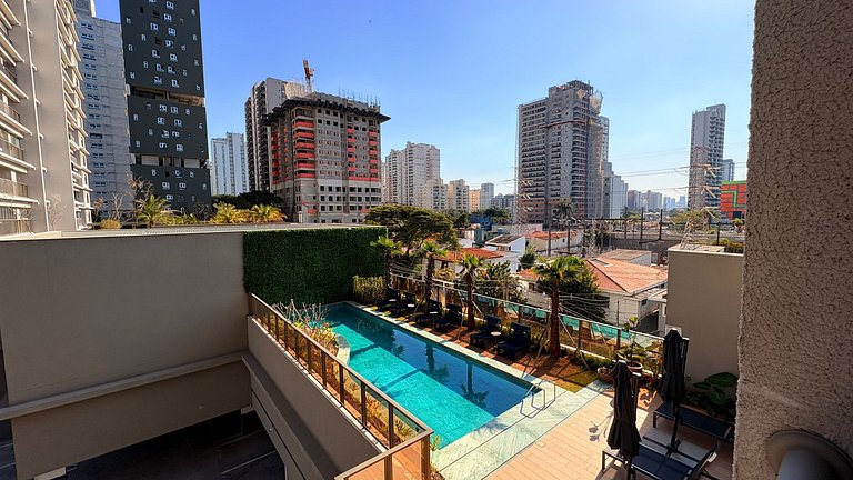 Apê de 1 dormitório | Piscina e Academia- B310