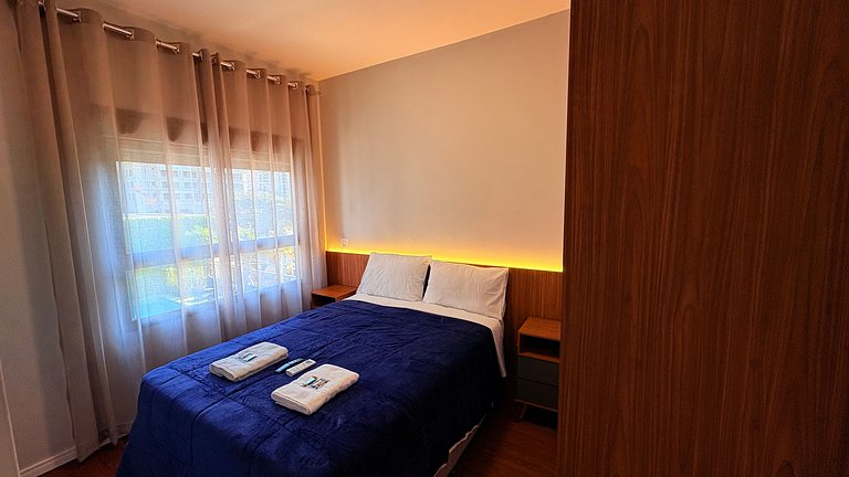 Apê de 1 dormitório | Piscina e Academia- B310