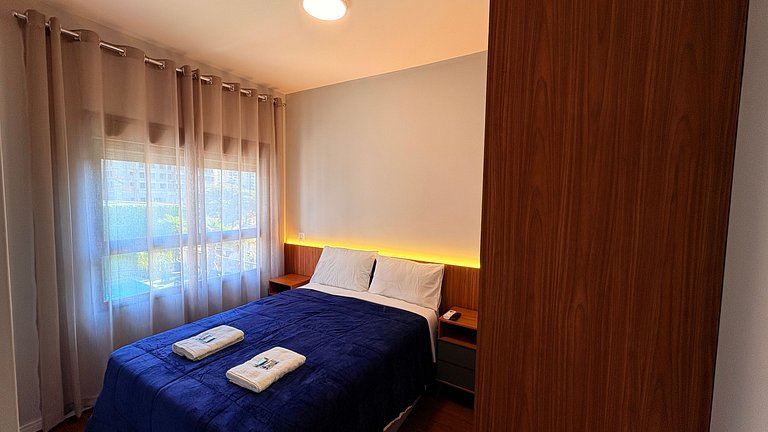 Apê de 1 dormitório | Piscina e Academia- B310