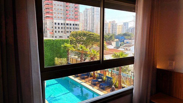 Apê de 1 dormitório | Piscina e Academia- B310