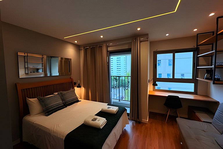 Studio Aeroporto CGH | Piscina e Academia- Q502
