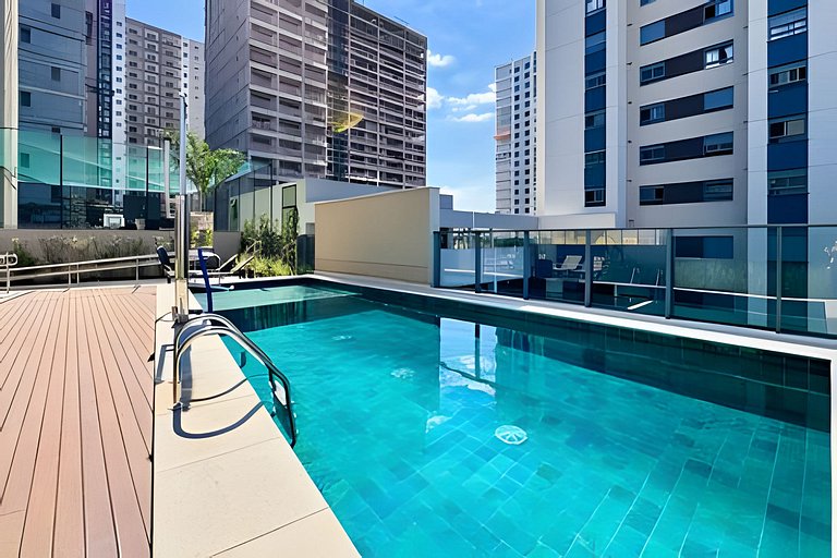 Studio Aeroporto CGH | Piscina e Academia- Q502