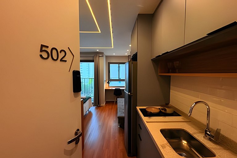 Studio Aeroporto CGH | Piscina e Academia- Q502