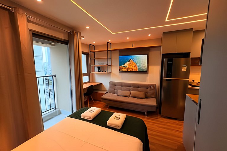 Studio Aeroporto CGH | Piscina e Academia- Q502