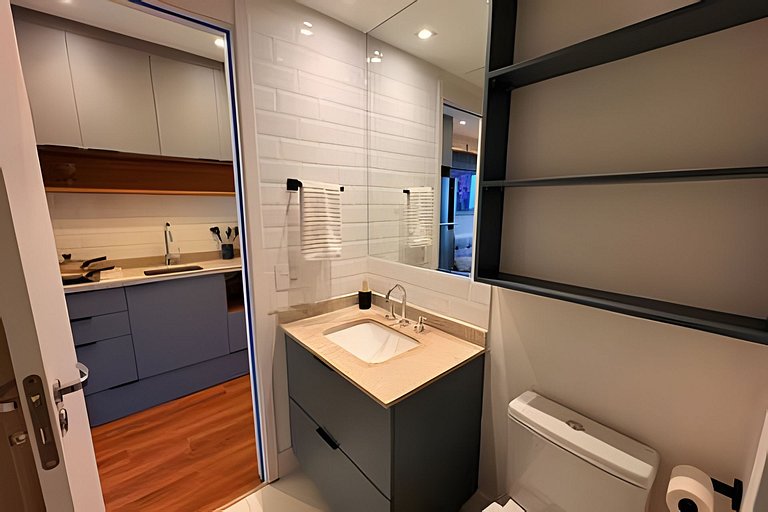 Studio Aeroporto CGH | Piscina e Academia- Q502