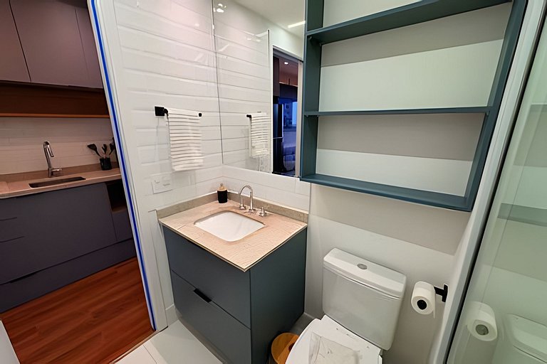 Studio Aeroporto CGH | Piscina e Academia- Q502