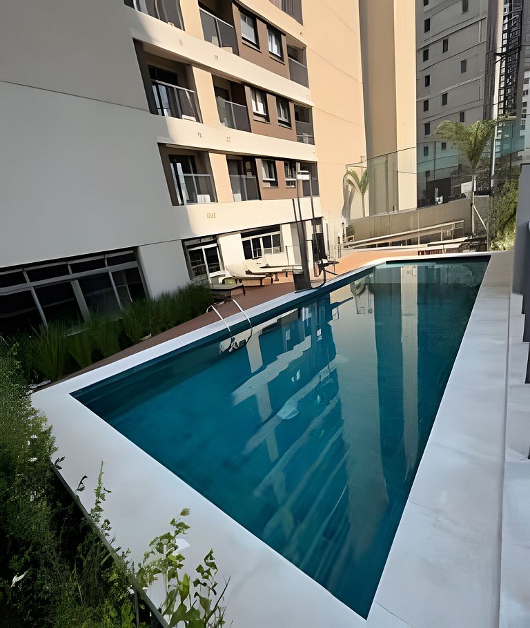 Studio Aeroporto CGH | Piscina e Academia- Q502